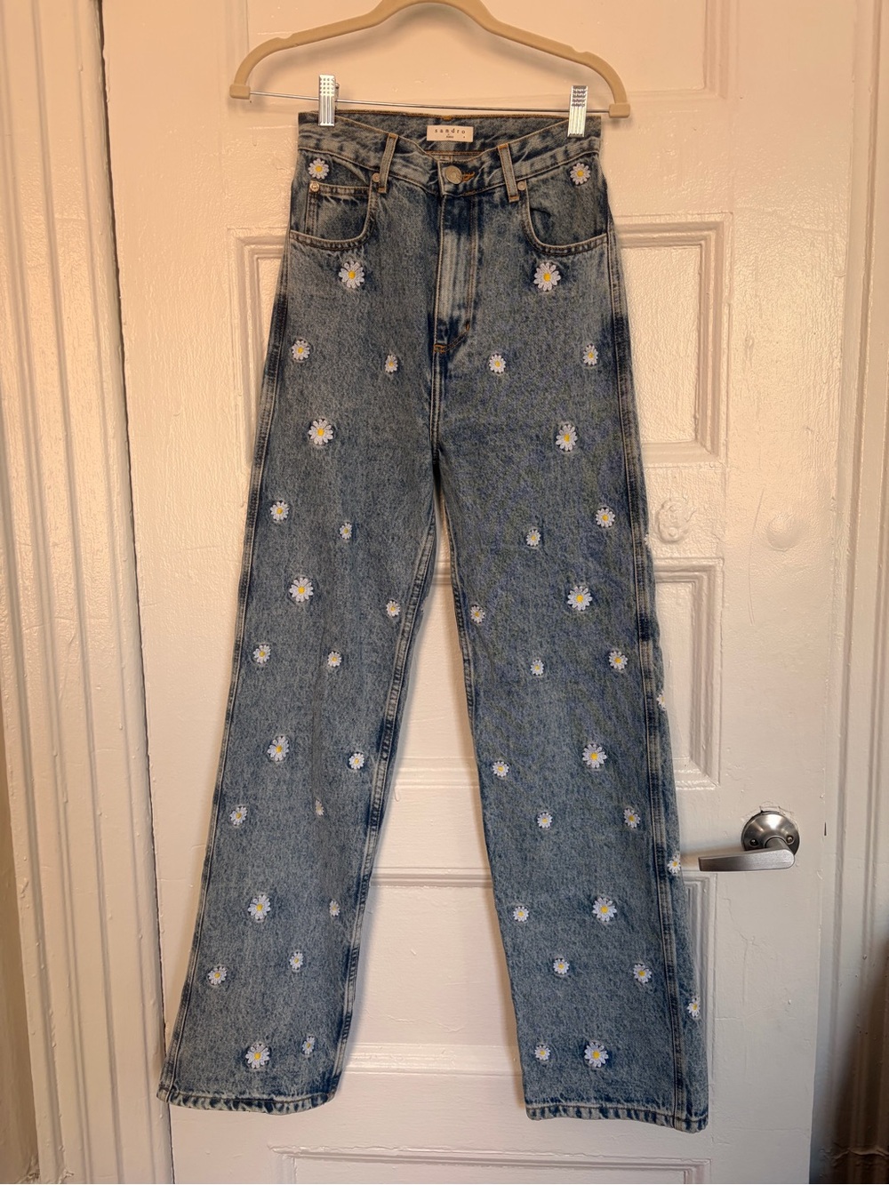 Sandro Flower Embroidered Jeans - Picture 3 of 7